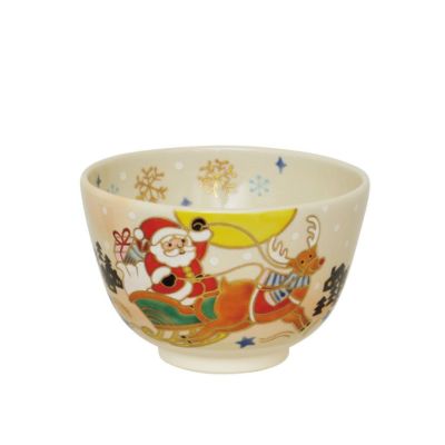 茶道具 抹茶茶碗（まっちゃちゃわん） 茶碗 サンタと赤ハナのトナカイ