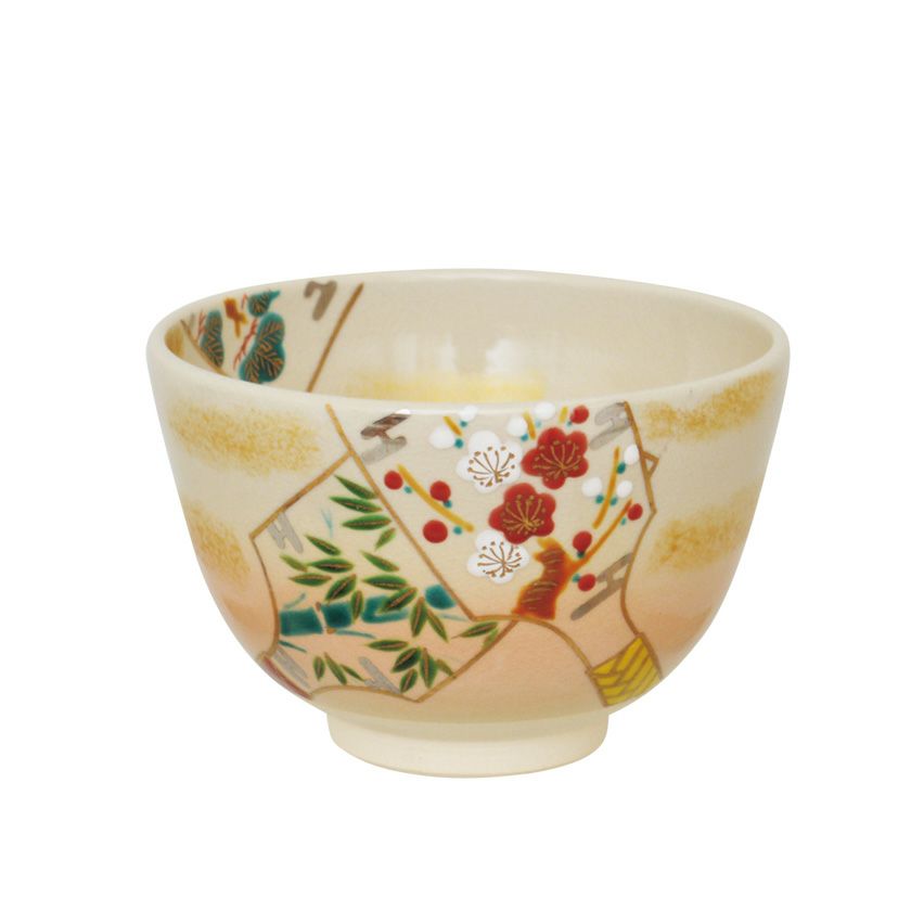 茶道具 抹茶茶碗（まっちゃちゃわん） 茶碗 色絵 羽子板 加藤 起楽