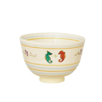 茶道具 抹茶茶碗（まっちゃちゃわん） 茶碗 色絵 たつのおとしご 東山