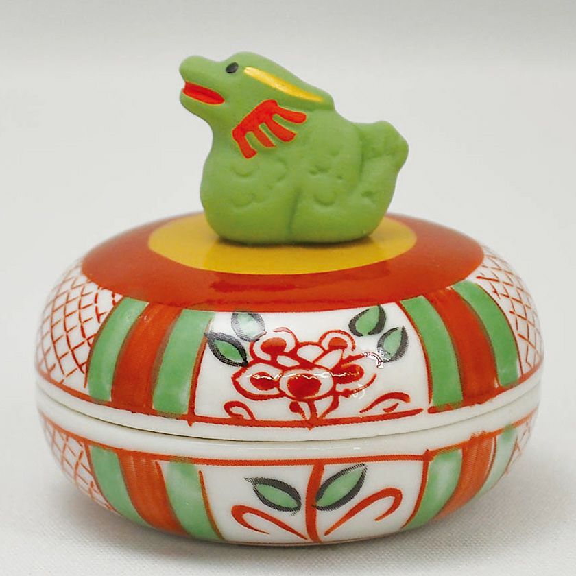 茶道具 香合（こうごう） 赤絵 香合 龍 西尾 瑞豊 干支 辰（たつ、タツ