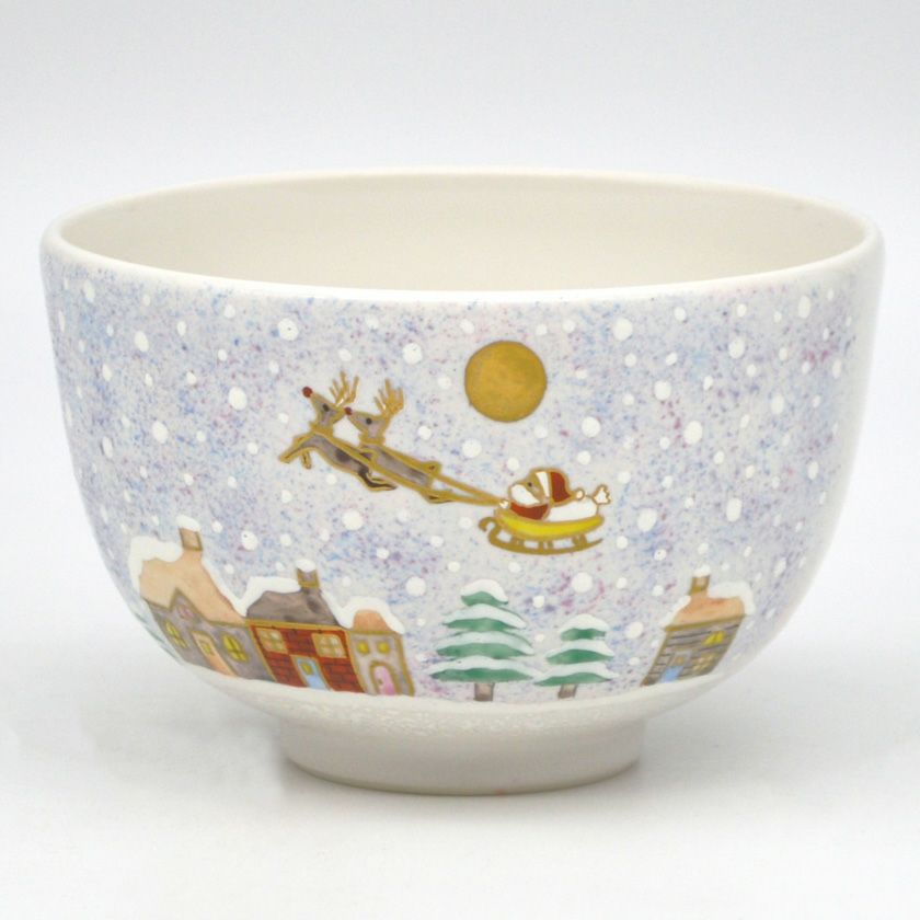 茶道具 抹茶茶碗（まっちゃちゃわん） 茶碗 白釉 サンタクロース 山岡 善高 クリスマス Xmas Christmas 聖誕節 抹茶茶碗は茶の湯文化である表千家・裏千家の茶道具や抹茶を専門に扱う千紀園（せんきえん）が通販で販売しています。茶会また初心者向けのお稽古用にご利用いただける抹茶碗です。贈り物・ギフトにも人気です。
