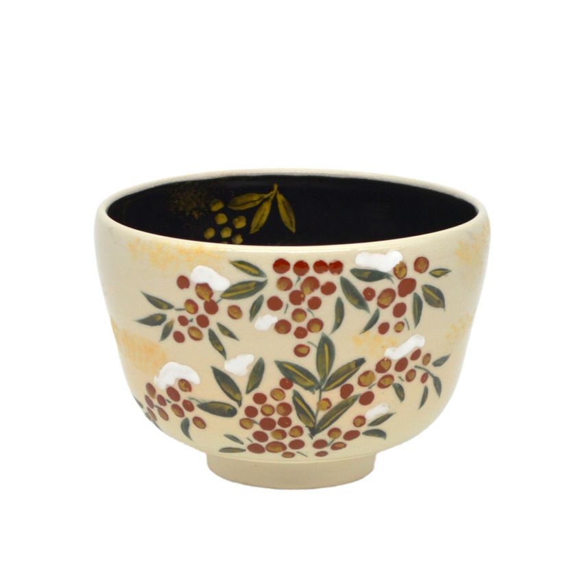 茶道具 抹茶茶碗（まっちゃちゃわん） 茶碗 南天 中村 与平 クリスマス Xmas Christmas 聖誕節 抹茶茶碗は茶の湯文化である表千家・裏千家の茶道具や抹茶を専門に扱う千紀園（せんきえん）が通販で販売しています。茶会また初心者向けのお稽古用にご利用いただける抹茶碗です。贈り物・ギフトにも人気です。