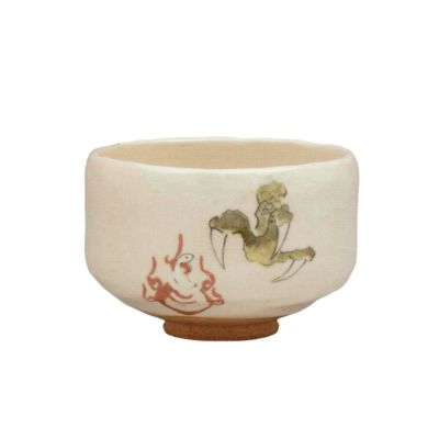 茶道具 楽茶碗（らくちゃわん） 白楽 巳を持って辰歳となる 茶碗