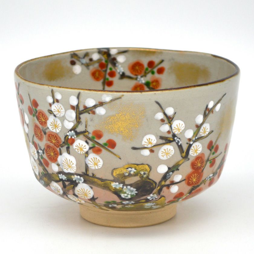 茶道具 抹茶茶碗（まっちゃちゃわん） 茶碗 乾山 紅白梅 壱休窯 | 千年