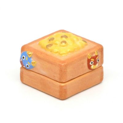 新品　香合　鬼面　茶道具　節分 茶器/茶道具 香合 節分】 赤鬼 吉村楽入作 （炉用香合・鬼
