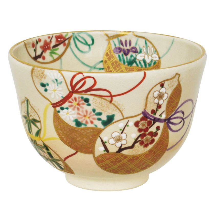 茶道具 抹茶茶碗（まっちゃちゃわん） 茶碗 色絵 瓢箪に五節句 加藤 永山 抹茶茶碗は茶の湯文化である表千家・裏千家の茶道具や抹茶を専門に扱う千紀園（せんきえん）が通販で販売しています。茶会また初心者向けのお稽古用にご利用いただける抹茶碗です。贈り物・ギフトにも人気です。