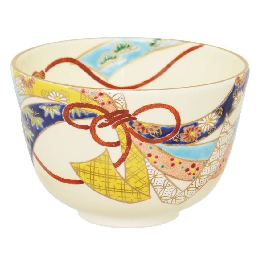 茶道具 抹茶茶碗（まっちゃちゃわん） 茶碗 色絵 束ね熨斗 加藤 永山 抹茶茶碗は茶の湯文化である表千家・裏千家の茶道具や抹茶を専門に扱う千紀園（せんきえん）が通販で販売しています。茶会また初心者向けのお稽古用にご利用いただける抹茶碗です。贈り物・ギフトにも人気です。