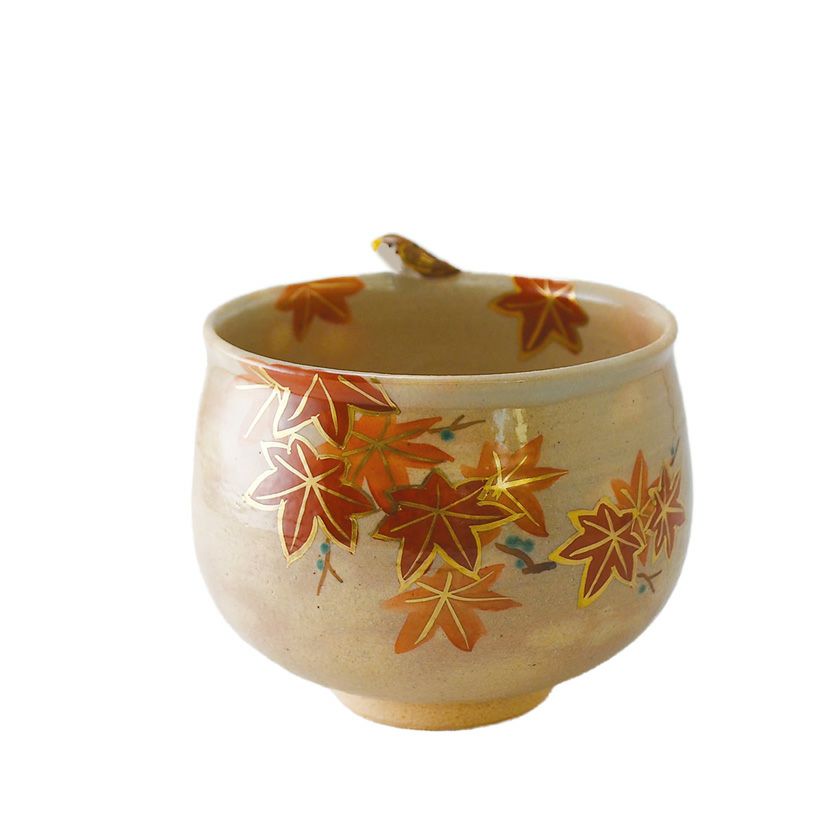 茶道具 抹茶茶碗（まっちゃちゃわん） 紅葉茶碗 （京焼） 竹中 洸祥 抹茶茶碗は茶の湯文化である表千家・裏千家の茶道具や抹茶を専門に扱う千紀園（せんきえん）が通販で販売しています。茶会また初心者向けのお稽古用にご利用いただける抹茶碗です。贈り物・ギフトにも人気です。