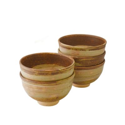 茶道具 数茶碗（かずちゃわん） 伊羅保刷毛目 数茶碗（5客入） 西尾