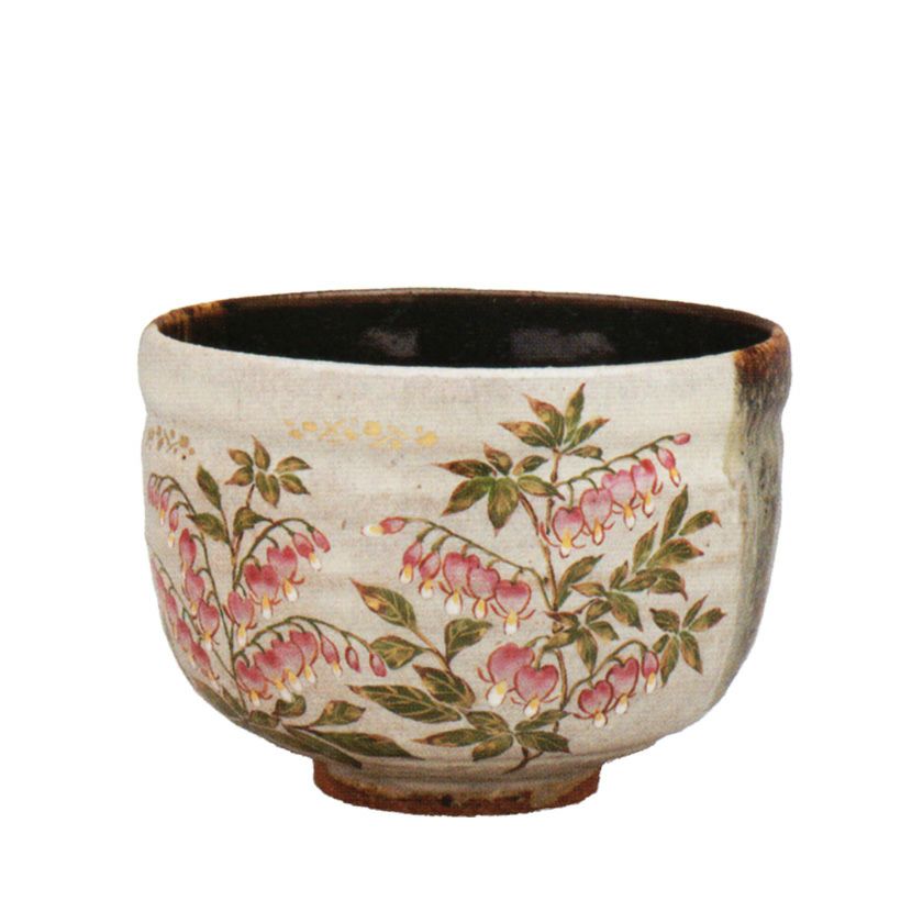 茶道具 抹茶茶碗（まっちゃちゃわん） 京焼 華鬘草（ケマンソウ） 茶碗 中村 良二 抹茶茶碗は茶の湯文化である表千家・裏千家の茶道具や抹茶を専門に扱う千紀園（せんきえん）が通販で販売しています。茶会また初心者向けのお稽古用にご利用いただける抹茶碗です。贈り物・ギフトにも人気です。