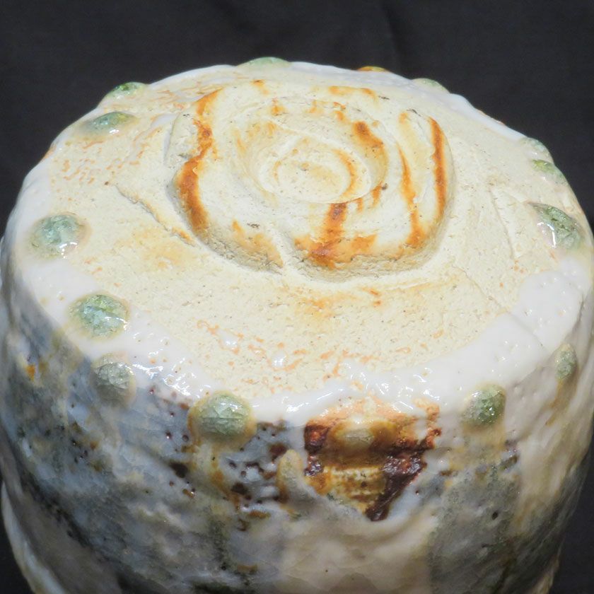 茶道具 抹茶茶碗（まっちゃちゃわん） 土灰志野 白色焼しめ 茶碗