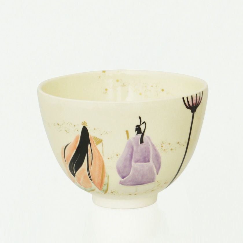 茶道具 抹茶茶碗（まっちゃちゃわん） 茶碗 色絵 立雛 今岡 三四郎 ひな祭り 雛祭り 桃の節句 上巳の節句 抹茶茶碗は茶の湯文化である表千家・裏千家の茶道具や抹茶を専門に扱う千紀園（せんきえん）が通販で販売しています。茶会また初心者向けのお稽古用にご利用いただける抹茶碗です。贈り物・ギフトにも人気です。