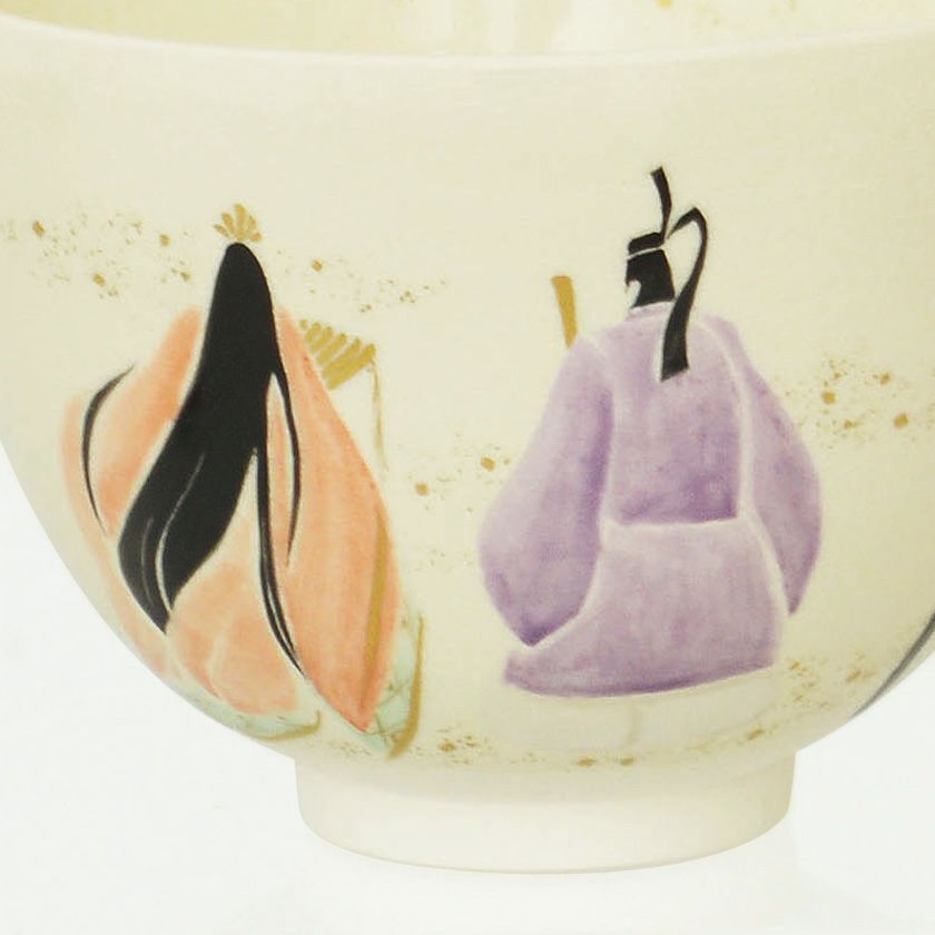 茶道具 抹茶茶碗（まっちゃちゃわん） 茶碗 色絵 立雛 今岡 三四郎