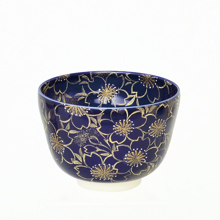 茶道具 抹茶茶碗（まっちゃちゃわん） 茶碗 瑠璃釉 金彩桜 加藤 永山 抹茶茶碗は茶の湯文化である表千家・裏千家の茶道具や抹茶を専門に扱う千紀園（せんきえん）が通販で販売しています。茶会また初心者向けのお稽古用にご利用いただける抹茶碗です。贈り物・ギフトにも人気です。