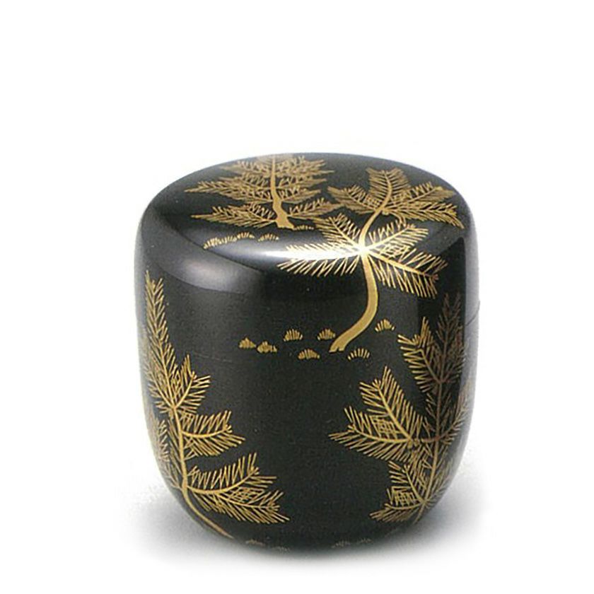 茶道具 薄茶器（うすちゃき） 若松蒔絵大棗 即中斎宗匠好写 中村