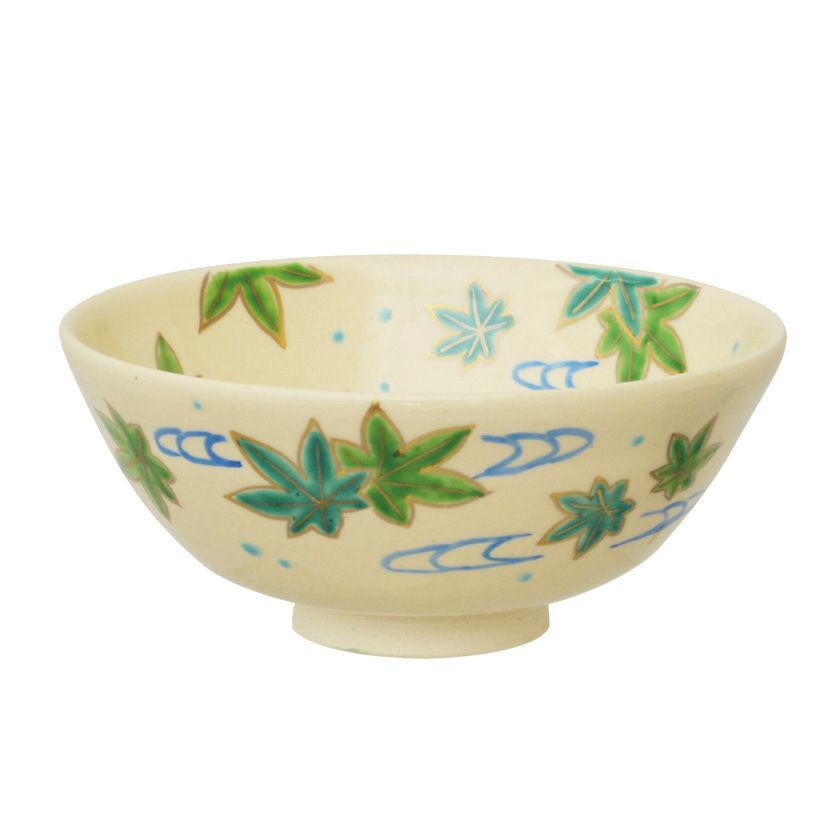 茶道具 平茶碗（ひらちゃわん） 平茶碗 色絵 流水青楓 東山 深山 抹茶茶碗は茶の湯文化である表千家・裏千家の茶道具や抹茶を専門に扱う千紀園（せんきえん）が通販で販売しています。茶会また初心者向けのお稽古用にご利用いただける抹茶碗です。贈り物・ギフトにも人気です。