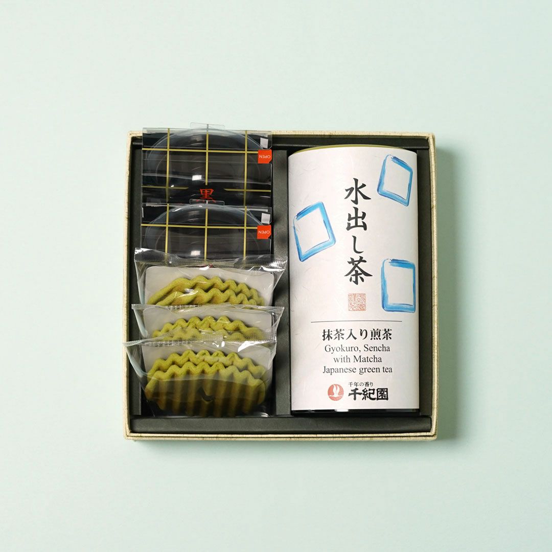 千紀園（せんきえん）の【季節限定】水出し煎茶と涼菓 宇治抹茶焼き菓子詰合せ