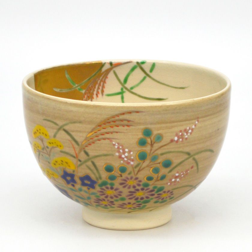 茶道具 抹茶茶碗（まっちゃちゃわん） 茶碗 秋草 見谷 福峰 | 千年の