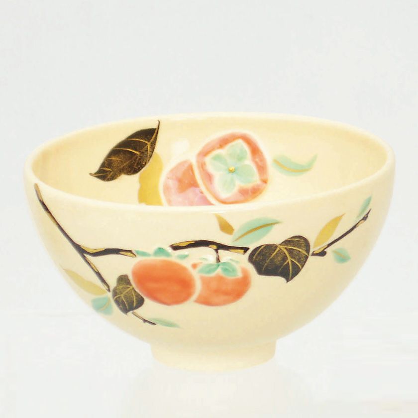 茶道具 抹茶茶碗（まっちゃちゃわん） 茶碗 浮彫 柿 今岡 三四郎 抹茶茶碗は茶の湯文化である表千家・裏千家の茶道具や抹茶を専門に扱う千紀園（せんきえん）が通販で販売しています。茶会また初心者向けのお稽古用にご利用いただける抹茶碗です。贈り物・ギフトにも人気です。