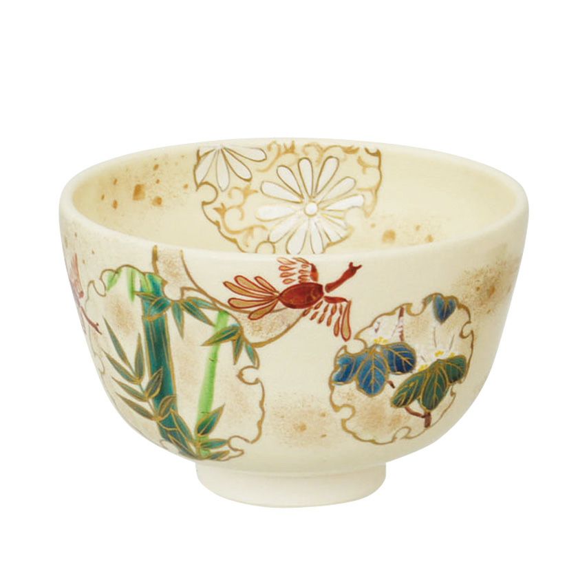 茶道具 抹茶茶碗（まっちゃちゃわん） 茶碗 色絵 菊桐鳳凰 加藤 永山 抹茶茶碗は茶の湯文化である表千家・裏千家の茶道具や抹茶を専門に扱う千紀園（せんきえん）が通販で販売しています。茶会また初心者向けのお稽古用にご利用いただける抹茶碗です。贈り物・ギフトにも人気です。