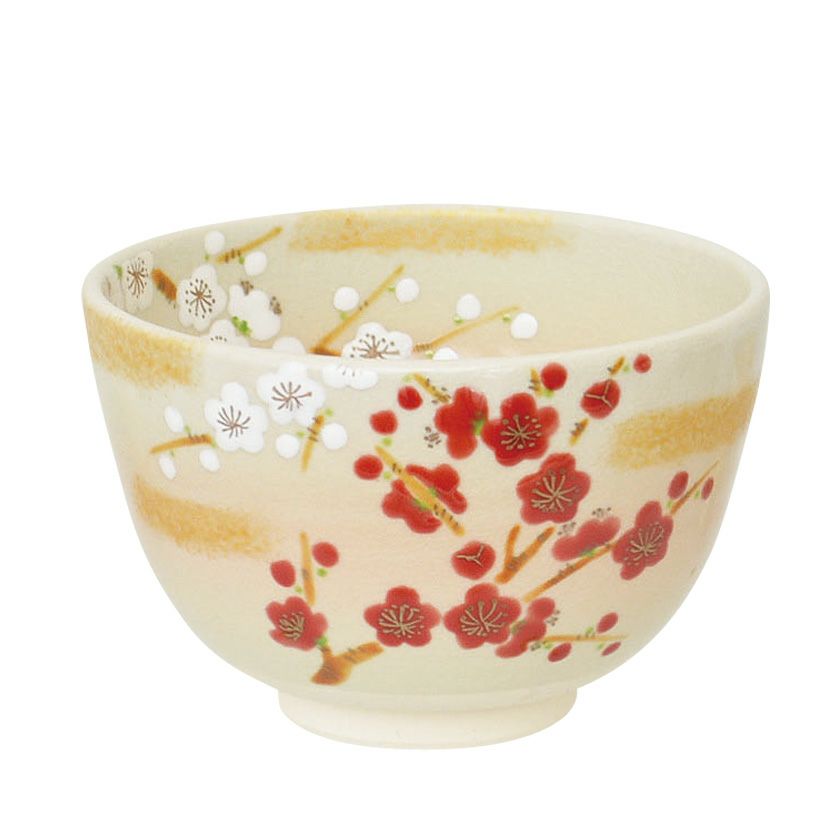茶道具 抹茶茶碗（まっちゃちゃわん） 茶碗 色絵 紅白梅 加藤 起楽 抹茶茶碗は茶の湯文化である表千家・裏千家の茶道具や抹茶を専門に扱う千紀園（せんきえん）が通販で販売しています。茶会また初心者向けのお稽古用にご利用いただける抹茶碗です。贈り物・ギフトにも人気です。