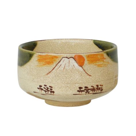 加藤しょう作　黒織抹茶茶碗 故 加藤しょう（黒織抹茶茶碗）