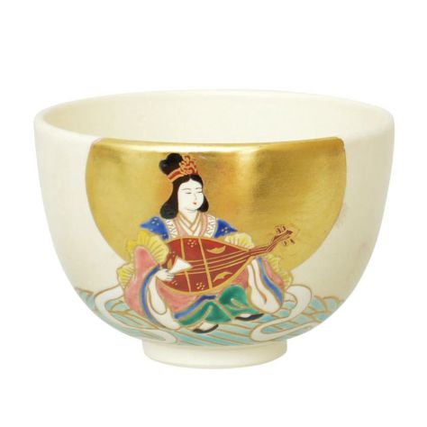 茶道具 抹茶茶碗（まっちゃちゃわん） 茶碗 色絵 弁財天 今岡 都
