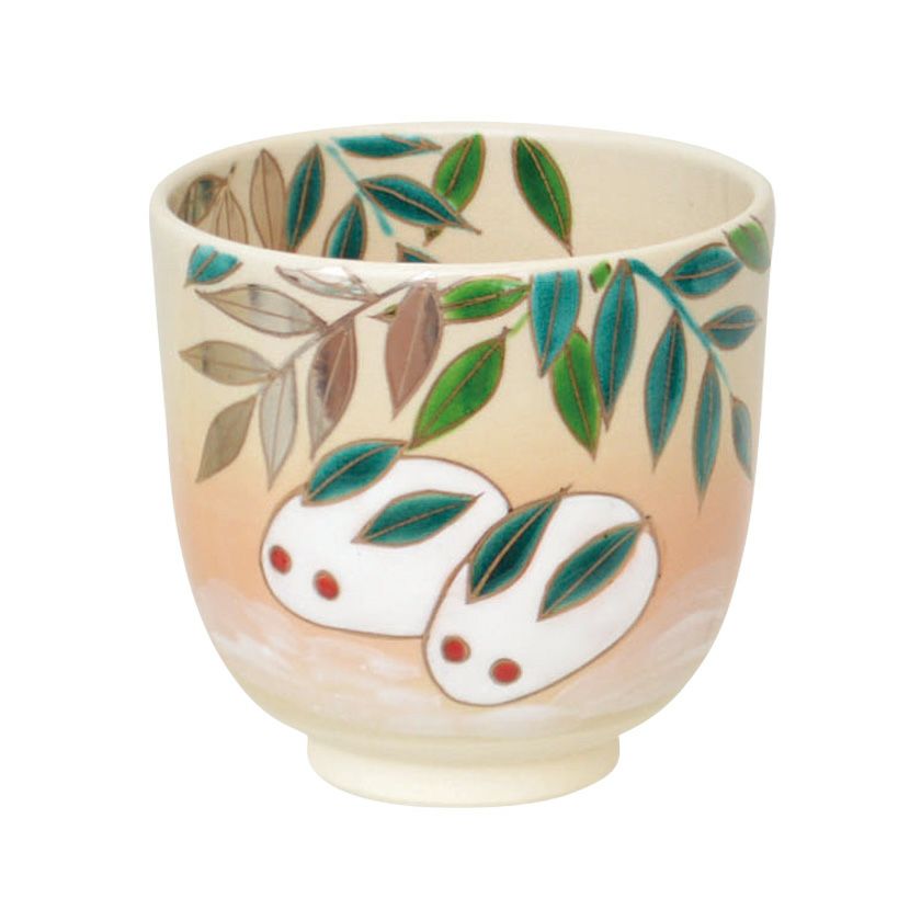 茶道具 抹茶茶碗（まっちゃちゃわん） 茶碗 色絵 雪見笹 加藤 起楽