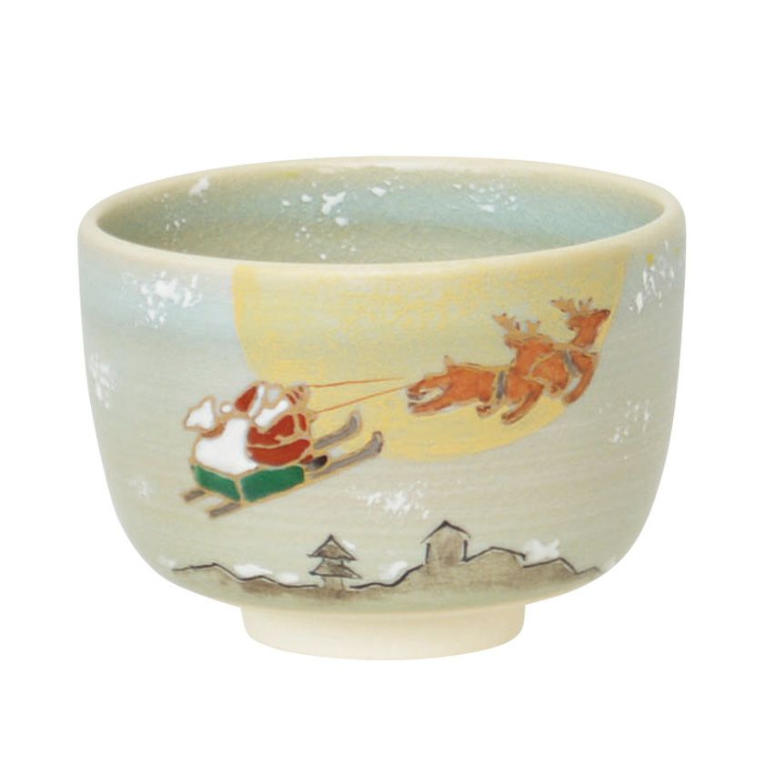 茶道具 抹茶茶碗（まっちゃちゃわん） 茶碗 青磁 雲母銀 サンタクロース 八木 海峰 聖誕節 抹茶茶碗は茶の湯文化である表千家・裏千家の茶道具や抹茶を専門に扱う千紀園（せんきえん）が通販で販売しています。茶会また初心者向けのお稽古用にご利用いただける抹茶碗です。贈り物・ギフトにも人気です。