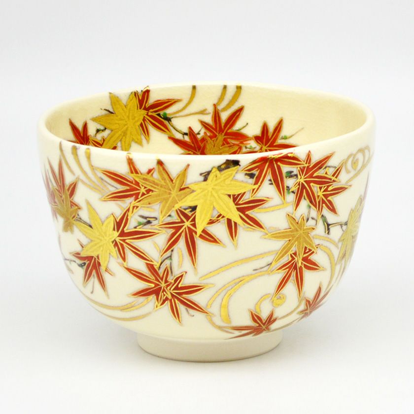 茶道具 抹茶茶碗（まっちゃちゃわん） 茶碗 仁清 紅葉に流水 山岡 善高 抹茶茶碗は茶の湯文化である表千家・裏千家の茶道具や抹茶を専門に扱う千紀園（せんきえん）が通販で販売しています。茶会また初心者向けのお稽古用にご利用いただける抹茶碗です。贈り物・ギフトにも人気です。