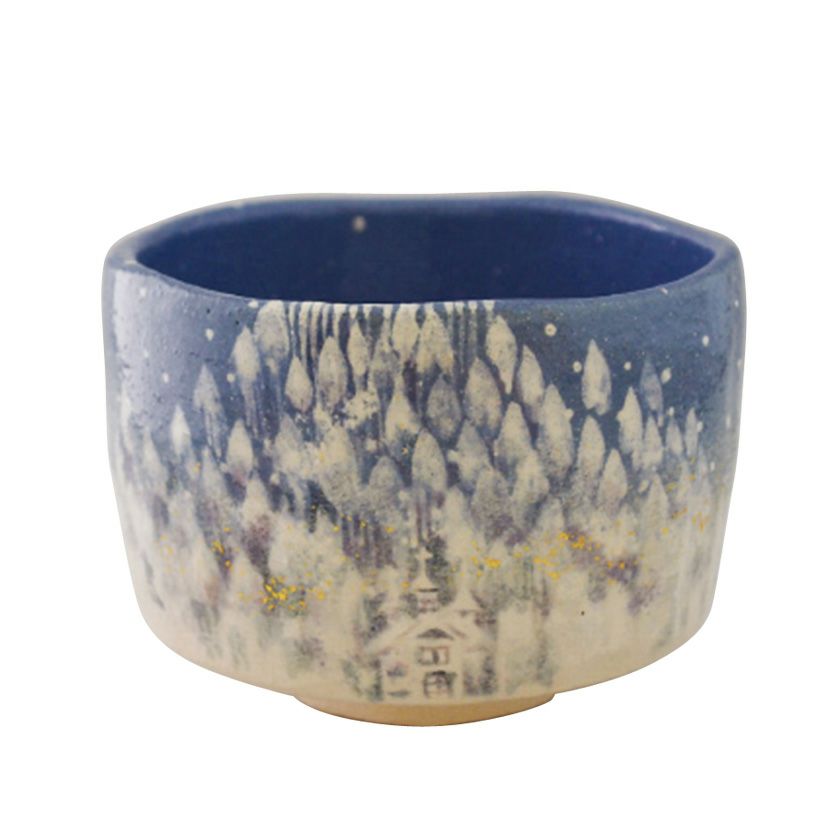 茶道具 楽茶碗（らくちゃわん） 白楽茶碗 聖夜 吉村 楽入 クリスマス Xmas Christmas 聖誕節 抹茶茶碗は茶の湯文化である表千家・裏千家の茶道具や抹茶を専門に扱う千紀園（せんきえん）が通販で販売しています。茶会また初心者向けのお稽古用にご利用いただける抹茶碗です。贈り物・ギフトにも人気です。