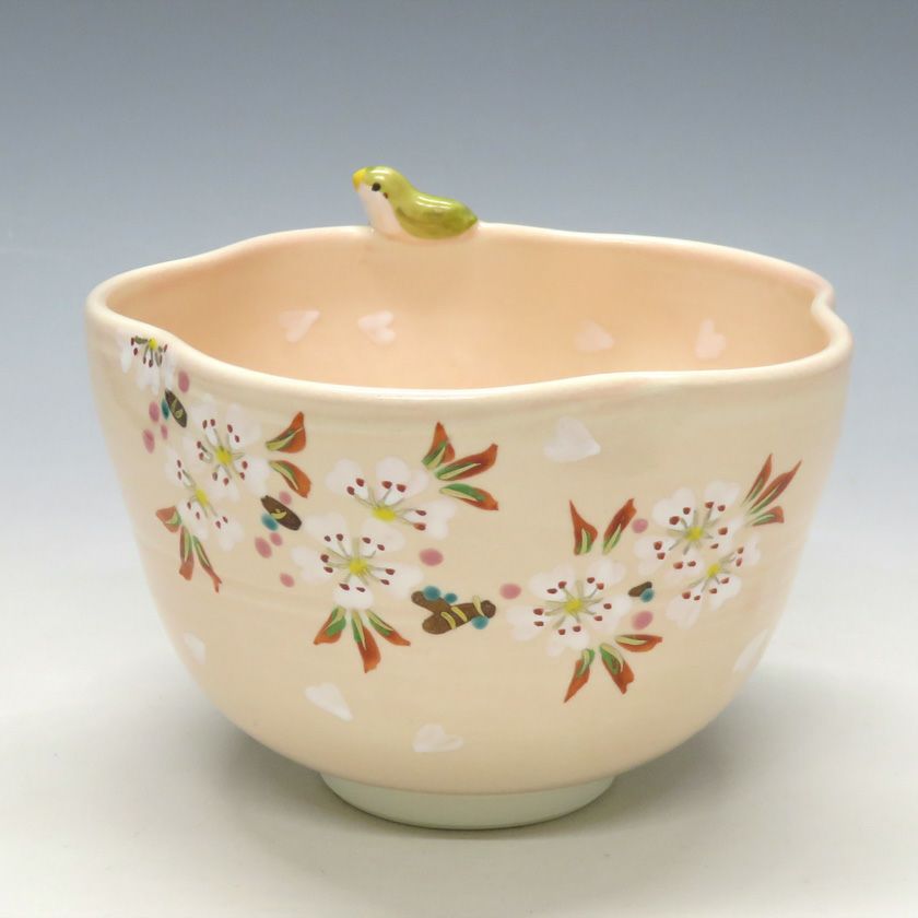 茶道具 抹茶茶碗（まっちゃちゃわん） 京焼 桜茶碗 竹中 洸祥 | 千年の