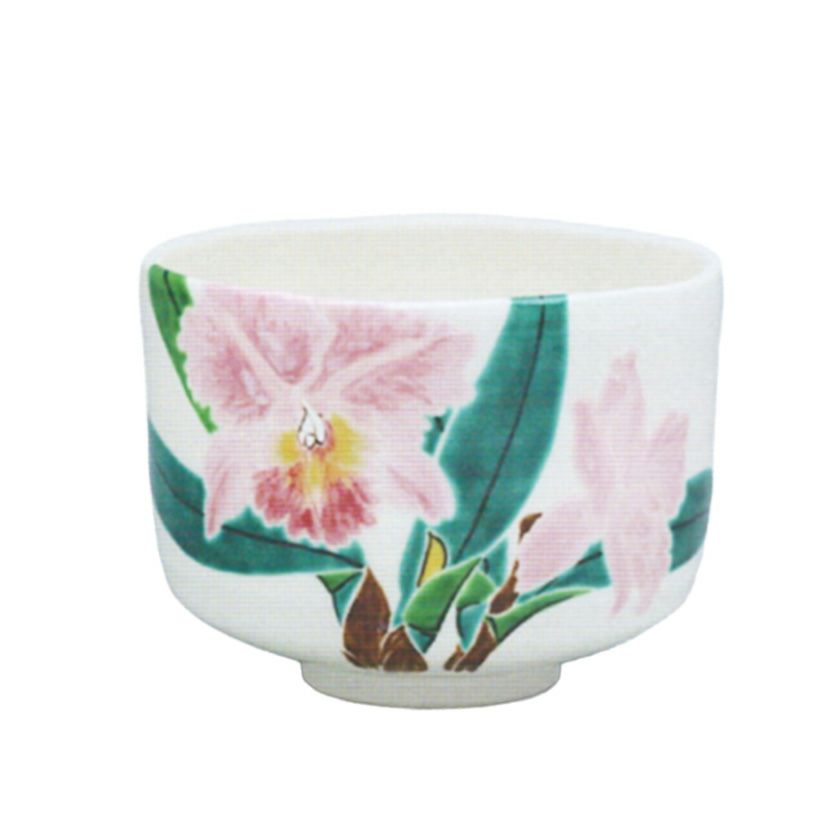 茶道具 抹茶茶碗（まっちゃちゃわん） 色絵 カトレア 茶碗 田中 方円 抹茶茶碗は茶の湯文化である表千家・裏千家の茶道具や抹茶を専門に扱う千紀園（せんきえん）が通販で販売しています。茶会また初心者向けのお稽古用にご利用いただける抹茶碗です。贈り物・ギフトにも人気です。