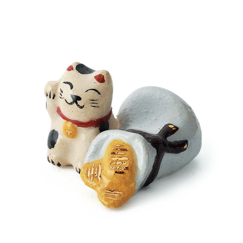 茶道具 その他 箸置 招き猫 楽入窯 | 千年の香り 千紀園 茶道具 その他 箸置 招き猫 楽入窯 | 千年の香り 千紀園