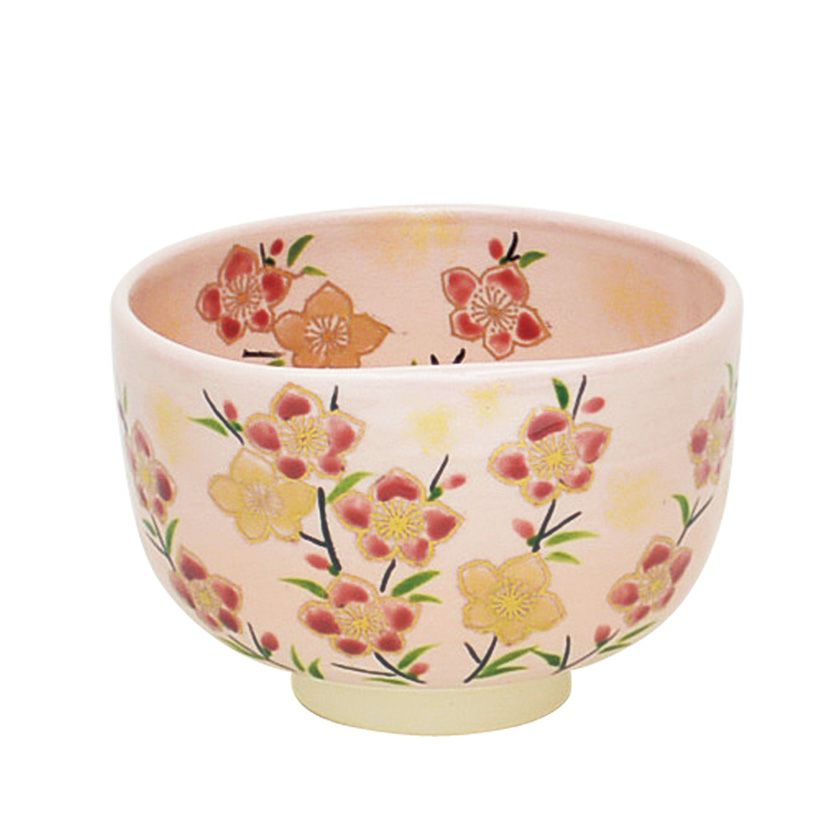 茶道具 抹茶茶碗（まっちゃちゃわん） 茶碗 桃型 桃の花 八木 海峰  お雛様 桃の節句 上巳の節句 抹茶茶碗は茶の湯文化である表千家・裏千家の茶道具や抹茶を専門に扱う千紀園（せんきえん）が通販で販売しています。茶会また初心者向けのお稽古用にご利用いただける抹茶碗です。贈り物・ギフトにも人気です。
