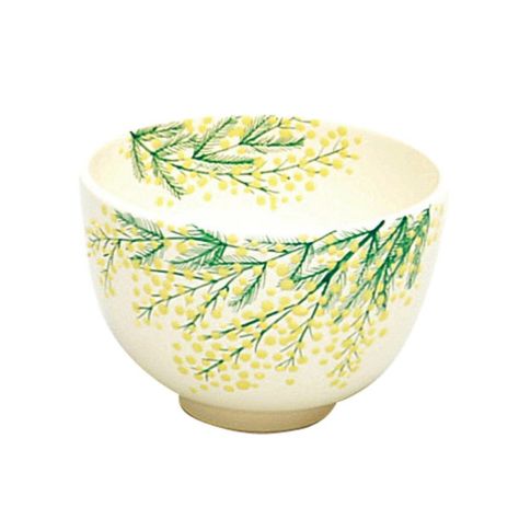 茶道具、抹茶茶碗 茶道具 抹茶茶碗（まっちゃちゃわん） 茶碗 色絵 ミモザ 加藤 永山