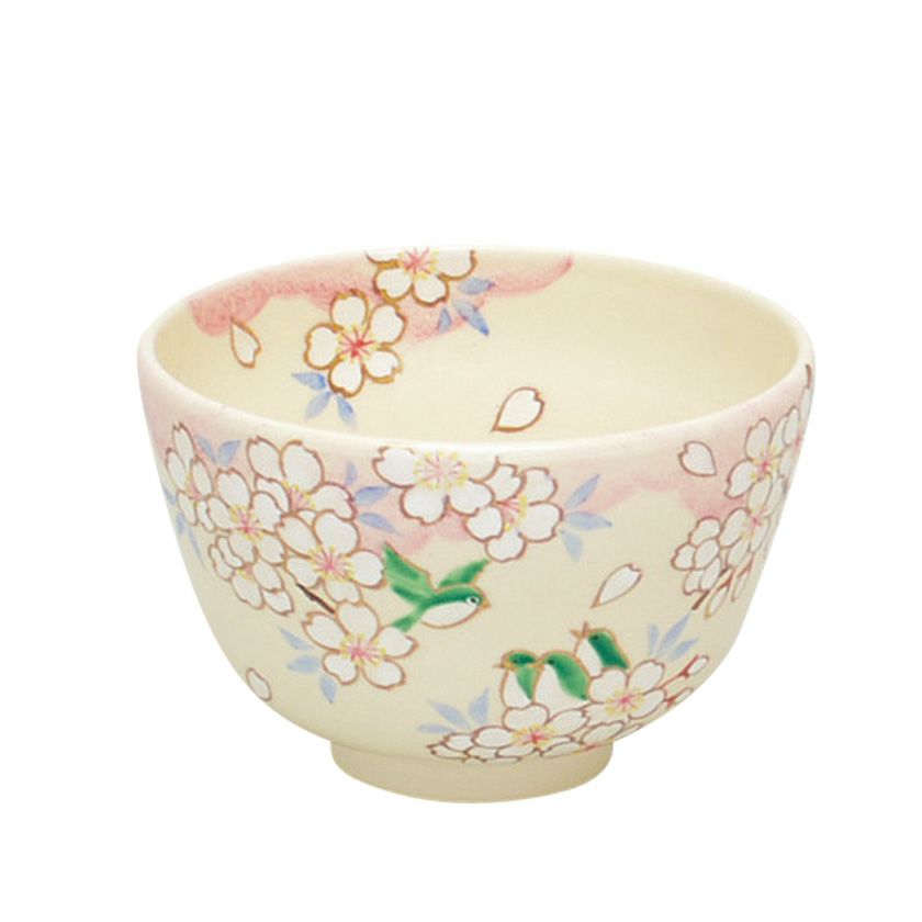 茶道具 抹茶茶碗（まっちゃちゃわん） 茶碗 仁清 桜に小鳥 小手鞠窯 抹茶茶碗は茶の湯文化である表千家・裏千家の茶道具や抹茶を専門に扱う千紀園（せんきえん）が通販で販売しています。茶会また初心者向けのお稽古用にご利用いただける抹茶碗です。贈り物・ギフトにも人気です。