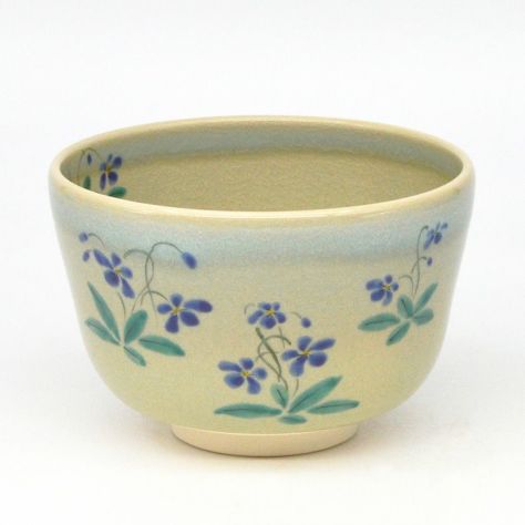 茶道具 抹茶茶碗（まっちゃちゃわん） 茶碗 青磁釉 すみれ 中村 与平