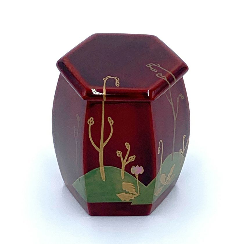 茶道具 茶器（ちゃき） 六角茶器 蕨蒔絵 塚本 規義 | 千年の香り 千紀園