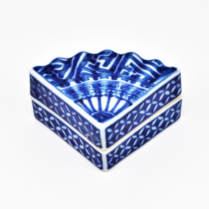 茶道具 香合（こうごう） 香合 祥瑞 摺扇 景徳鎮 王懐英 | 千年