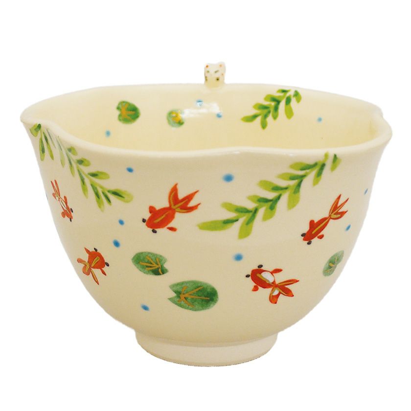 茶道具 抹茶茶碗(まっちゃちゃわん) 京焼 色絵茶碗 金魚 竹中 茶道具 抹茶茶碗(まっちゃちゃわん) 京焼 色絵茶碗 金魚 竹中