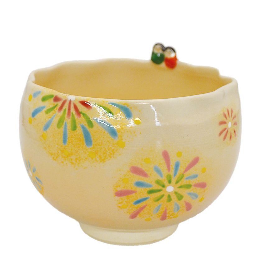 茶道具 抹茶茶碗（まっちゃちゃわん） 京焼 色絵茶碗 花火 竹中 洸祥 抹茶茶碗は茶の湯文化である表千家・裏千家の茶道具や抹茶を専門に扱う千紀園（せんきえん）が通販で販売しています。茶会また初心者向けのお稽古用にご利用いただける抹茶碗です。贈り物・ギフトにも人気です。