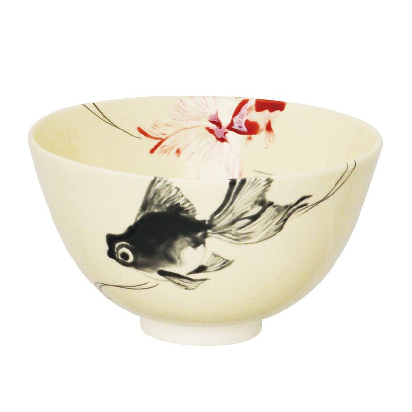 茶道具 抹茶茶碗（まっちゃちゃわん） 茶碗 色絵 金魚 今岡 三四郎 抹茶茶碗は茶の湯文化である表千家・裏千家の茶道具や抹茶を専門に扱う千紀園（せんきえん）が通販で販売しています。茶会また初心者向けのお稽古用にご利用いただける抹茶碗です。贈り物・ギフトにも人気です。
