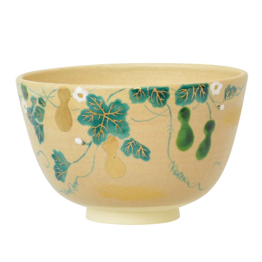 【SALE／10%OFF 茶道具 深山 東山 瓢箪 色絵 茶碗 抹茶茶碗（まっちゃちゃわん） 陶芸