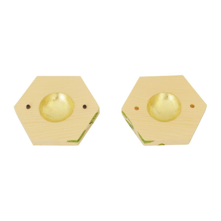 【WEB限定】 茶道具 香合（こうごう） 紫陽花蒔絵 六角香合 榧（かや）木地 工芸品