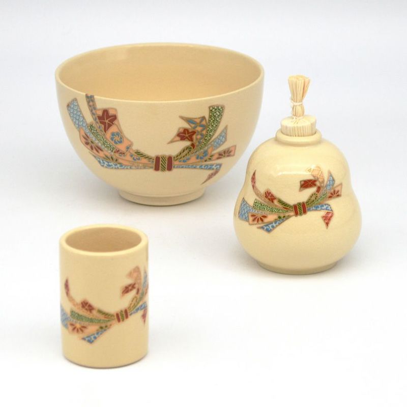 F1156 仁清 菊唐草文 巻物 香炉 巾25cm 茶道具 F1156 仁清 菊唐草文 巻物 香炉 巾25cm 茶道具 F1156 仁清 菊