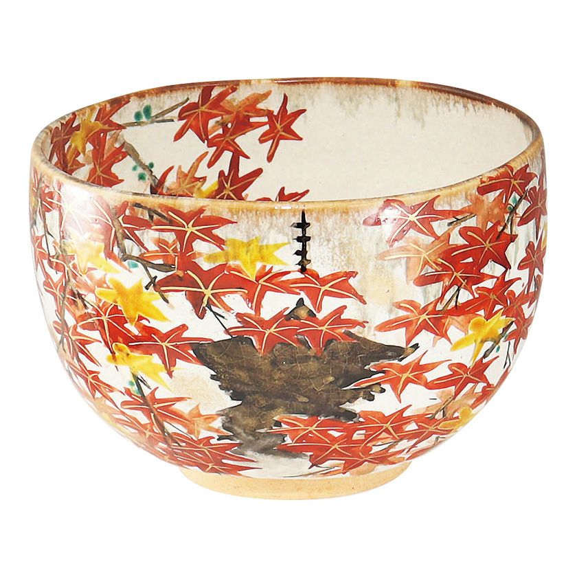 茶道具 抹茶茶碗（まっちゃちゃわん） 茶碗 乾山 嵯峨野紅葉 森下 秋彩