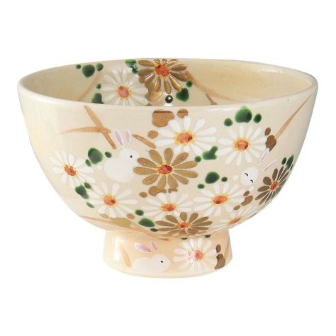 加藤永山　色絵茶碗　枝垂桜　茶道具 茶道具 抹茶茶碗（まっちゃちゃわん） 茶碗 色絵 白菊に兎 加藤 永山
