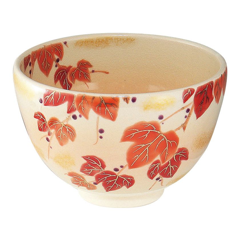 茶道具 抹茶茶碗（まっちゃちゃわん） 茶碗 色絵 赤蔦 加藤 起楽 抹茶茶碗は茶の湯文化である表千家・裏千家の茶道具や抹茶を専門に扱う千紀園（せんきえん）が通販で販売しています。茶会また初心者向けのお稽古用にご利用いただける抹茶碗です。贈り物・ギフトにも人気です。