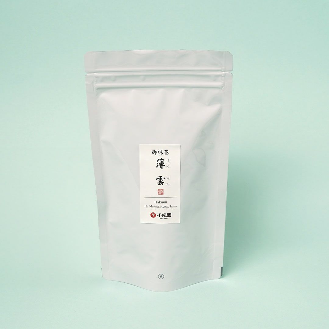 宇治御抹茶『薄雲』はくうん 100g袋 | 千年の香り 千紀園